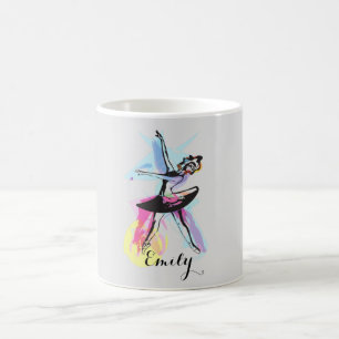 Ballerina Danser Waterverf  Koffiemok
