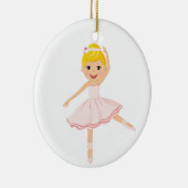 Ballerina danseres blond keramisch ornament (Rechts)