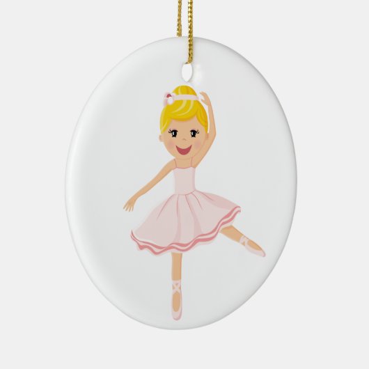 Ballerina danseres blond keramisch ornament (Rechts)