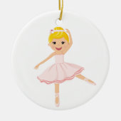 Ballerina danseres blond keramisch ornament (Voorkant)