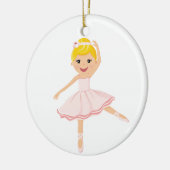 Ballerina danseres blond keramisch ornament (Links)