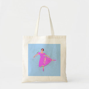 Ballerina danseres Magenta roze jurk Tote Bag