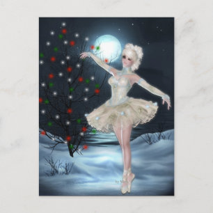 Ballerina danseres Meisje :: Kerst Briefkaart
