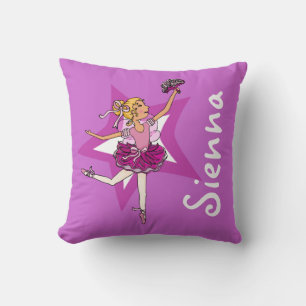 Ballerina danseres paarse dochter pillow kussen