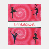 Ballerina Dansers Swirl Fleece Deken (Voorkant)