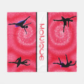 Ballerina Dansers Swirl Fleece Deken (Voorkant (Horizontaal))
