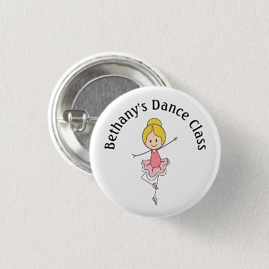Ballerina dansles ronde button 3,2 cm (Voorkant /achterkant)