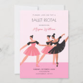 Ballerina danst balletuitvoering kaart (Voorkant)