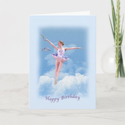 Ballerina danst boven de wolken kaart (Voorkant)