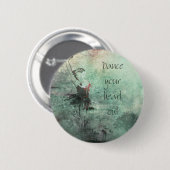 Ballerina danst haar hart uit ronde button 5,7 cm (Voorkant /achterkant)