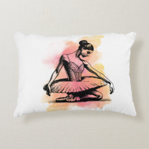 Ballerina danst in kleur accent kussen