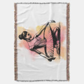 Ballerina danst in kleur  deken (Voorkant Verticaal)