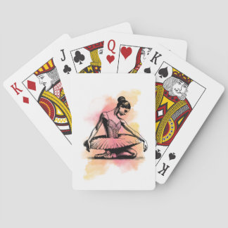 Ballerina danst in kleur  pokerkaarten