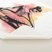 Ballerina danst in kleur sherpa deken (3/4)