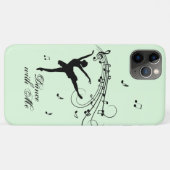 Ballerina danst met muziek groen Case-Mate iPhone case (Achterkant (horizontaal))