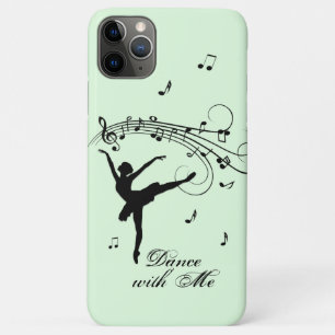 Ballerina danst met muziek groen Case-Mate iPhone case