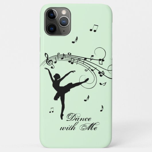 Ballerina danst met muziek groen Case-Mate iPhone case (Achterkant)