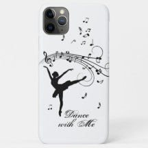 Ballerina danst met muzieknoten