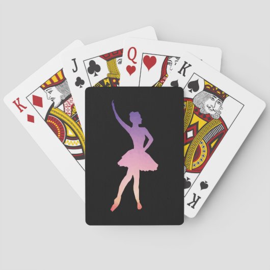 Ballerina danst modern geometrisch ontwerp pokerkaarten (Achterkant)