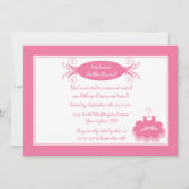 Ballerina dansuitnodiging voor een meisje met koor kaart (Voorkant)