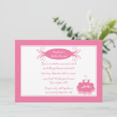 Ballerina dansuitnodiging voor een meisje met koor kaart (Staand voorkant)