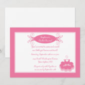 Ballerina dansuitnodiging voor een meisje met koor kaart (Voorkant / Achterkant)