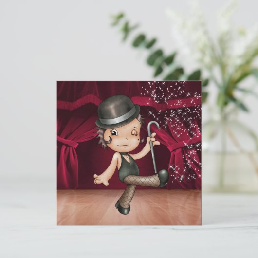 Ballerina - dansvoorstelling / cabaretfeest - S Kaart (Staand voorkant)