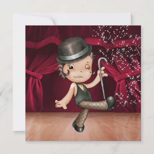 Ballerina - dansvoorstelling / cabaretfeest - S Kaart (Voorkant)