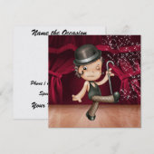 Ballerina - dansvoorstelling / cabaretfeest - S Kaart (Voorkant / Achterkant)