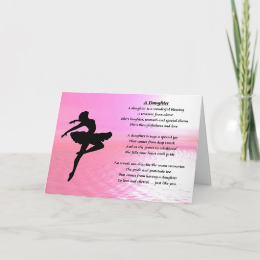 Ballerina - Daughter Poem Card Kaart (Voorkant)