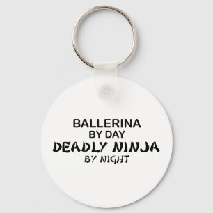 Ballerina Deadly Ninja bij nacht Sleutelhanger