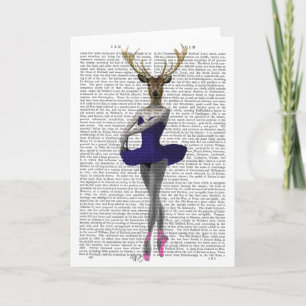 Ballerina Deer in Blauw Kaart