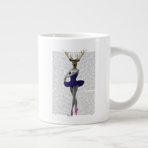 Ballerina Deer in Blue Grote Koffiekop