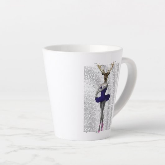 Ballerina Deer in Blue Latte Mok (Rechterhoek)
