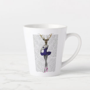 Ballerina Deer in Blue Latte Mok