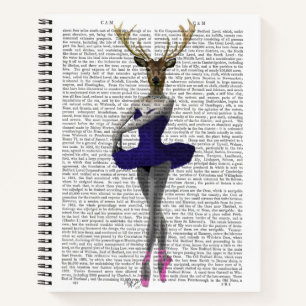 Ballerina Deer in Blue Notitieboek