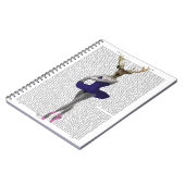 Ballerina Deer in Blue Notitieboek (Linkerzijde)