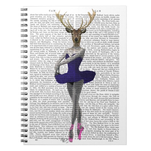 Ballerina Deer in Blue Notitieboek (Voorkant)
