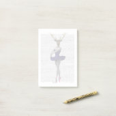 Ballerina Deer in Blue Post-it® Notes (Op bureau)