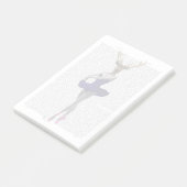 Ballerina Deer in Blue Post-it® Notes (Schuin)