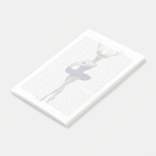 Ballerina Deer in Blue Post-it® Notes (Schuin)