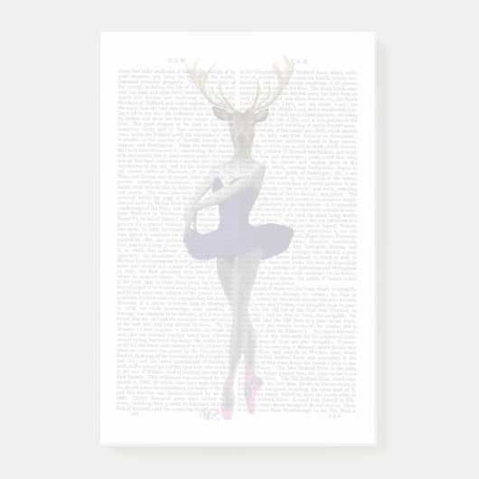 Ballerina Deer in Blue Post-it® Notes (Voorkant)