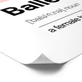 Ballerina Definition Poster - Moderne kunst Print (Hoek)