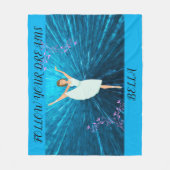 Ballerina deken, "Volg je dromen" en naam. Fleece Deken (Voorkant)