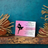 Ballerina Design - Daughter poem Plaque Fotoplaat (Zijkant)