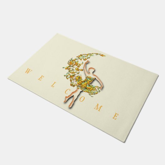 Ballerina Deurmat Ballet Danser Vrouw - Welkom (Schuin)