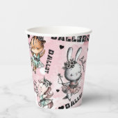 Ballerina dieren papieren bekers (Voorkant)
