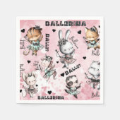 Ballerina dieren servet (Voorkant)