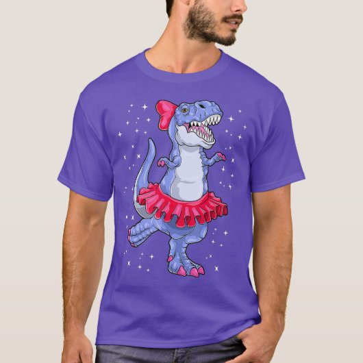 Ballerina Dinosaur T Rex Ballet Dancer Kinder T-shirt (Voorkant)