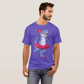 Ballerina Dinosaur T Rex Ballet Dancer Kinder T-shirt (Voorkant volledig)